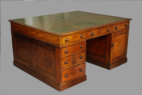 fig 1. Early 19th century mahogany partners desk