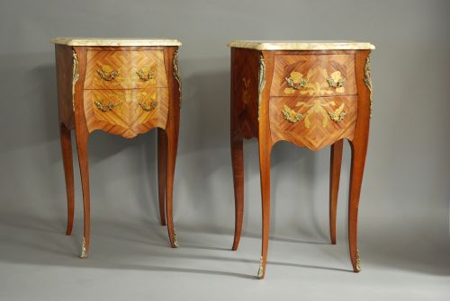 fig 1. Pair early 20th century Kingwood bedside commodes