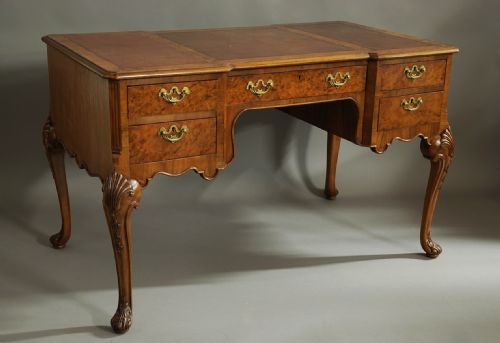 Early 20th Century Walnut Writing Desk in the Queen Ann Style