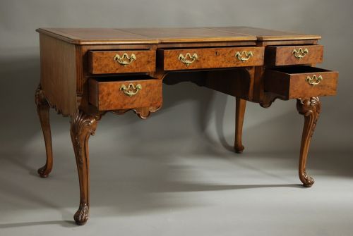 fig 2. Early 20th century walnut writing desk in the Queen Ann style