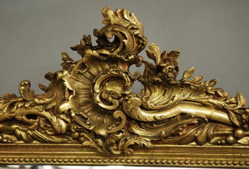 fig 2. Large 19th century ornate French gilt mirror