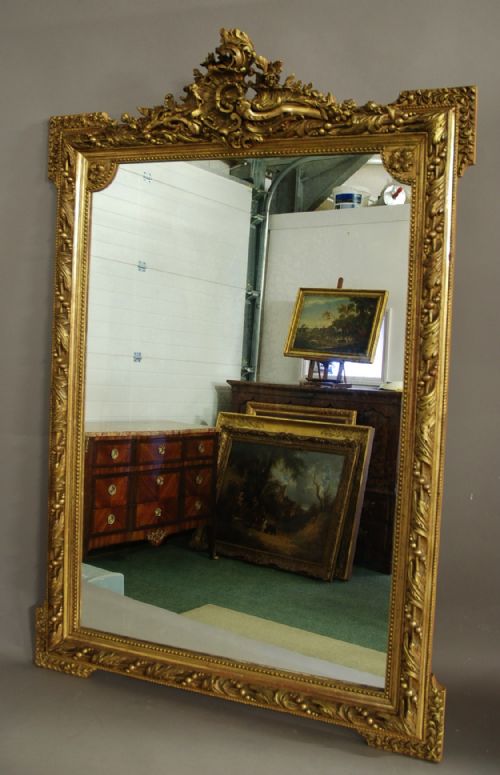 fig 1. Large 19th century ornate French gilt mirror