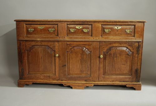18th Century Oak Cupboard Dresser Base of Superb Patina from the North Wales Area