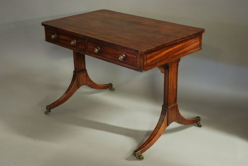 fig 1. 19thc mahogany writing table of good proportions