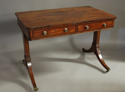 fig 2. 19thc mahogany writing table of good proportions