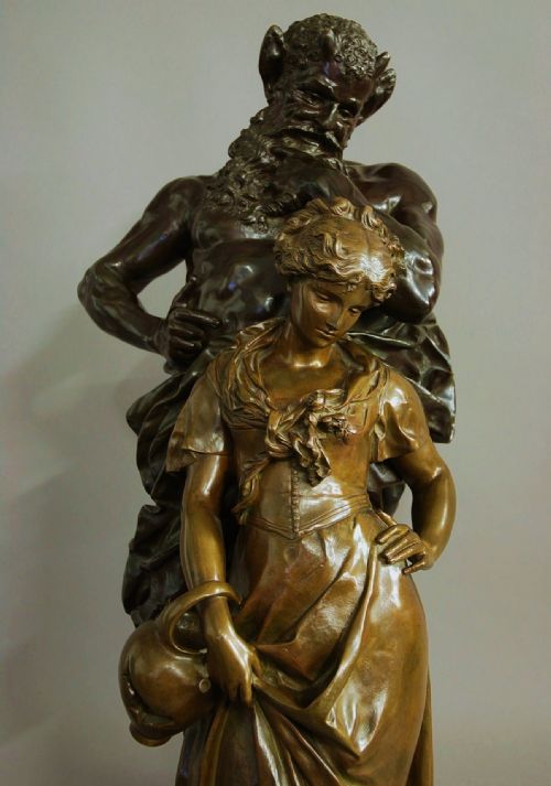 fig 2. Large bronze of 'Pan with a young maiden'