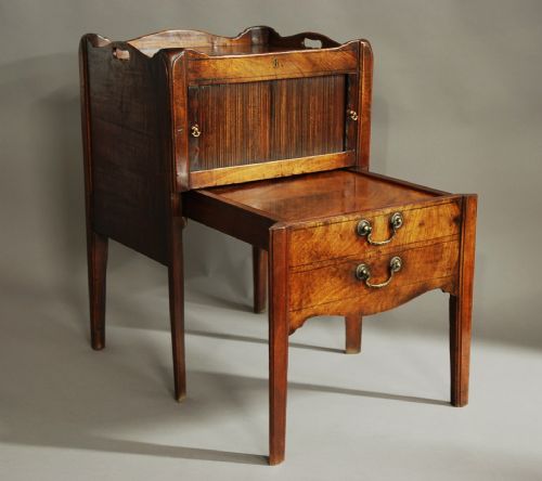 fig 2. Late 18th century mahogany night table of superb patina