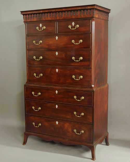 A Superb Quality George III Mahogany Chest on Chest