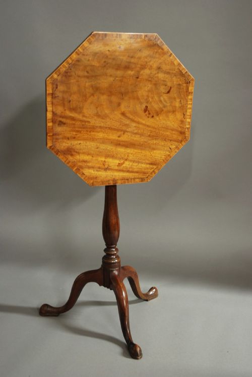 fig 2. George III octagonal mahogany tilt top table of superb patina