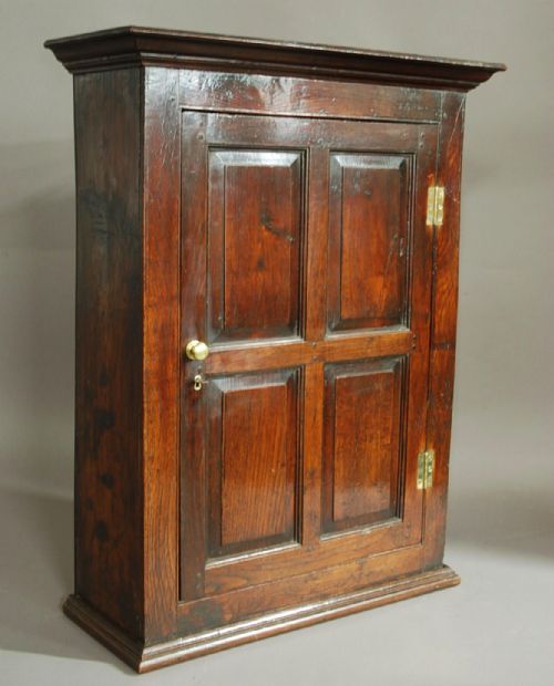 Early 18th Century Oak & Fruitwood Hanging Cupboard