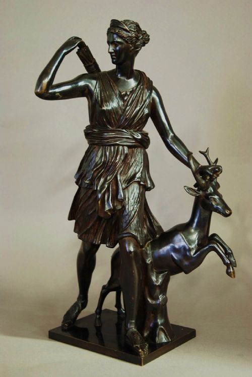 19th Century Bronze Figure 'Diana of Versailles' After the Antique