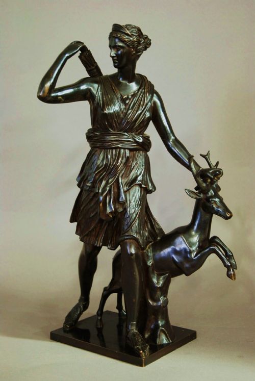 fig 1. 19th century bronze figure 'Diana of Versailles' after the antique
