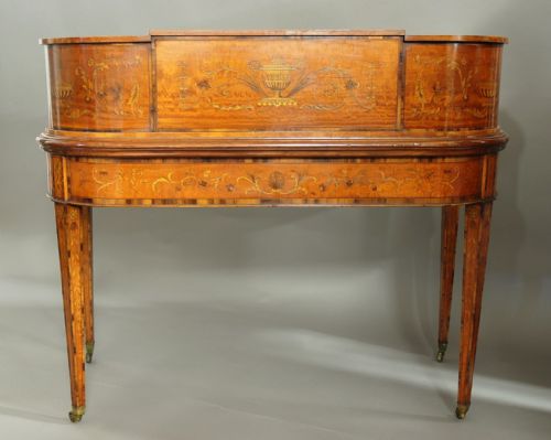fig 2. Exhibition quality satinwood inlaid Carlton House desk