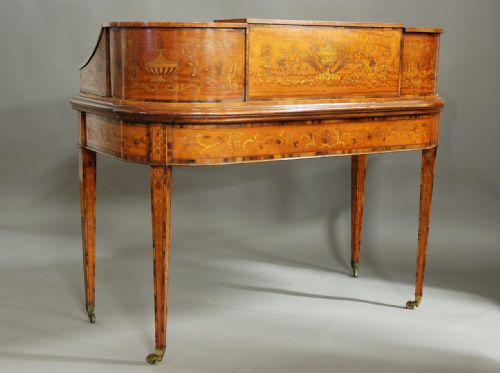 fig 3. Exhibition quality satinwood inlaid Carlton House desk