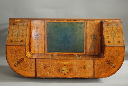 fig 4. Exhibition quality satinwood inlaid Carlton House desk