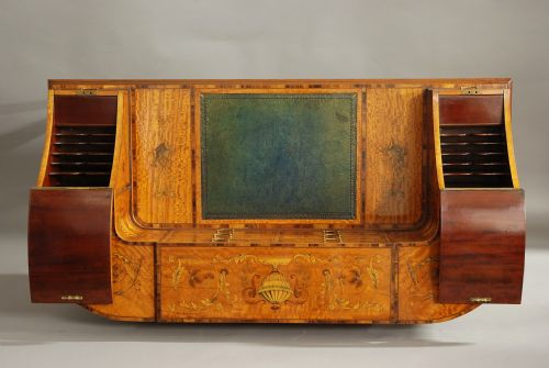 fig 5. Exhibition quality satinwood inlaid Carlton House desk