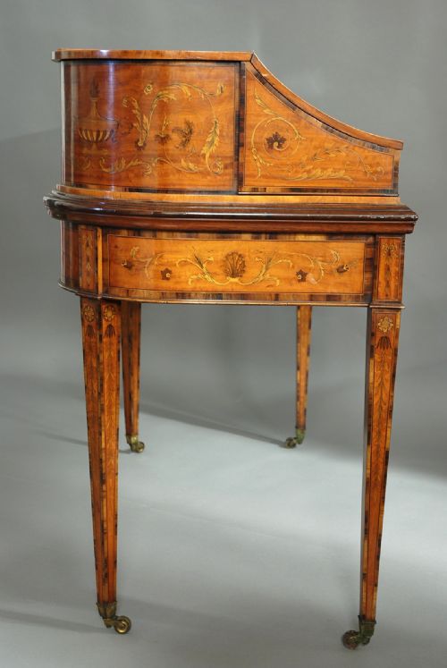 fig 8. Exhibition quality satinwood inlaid Carlton House desk