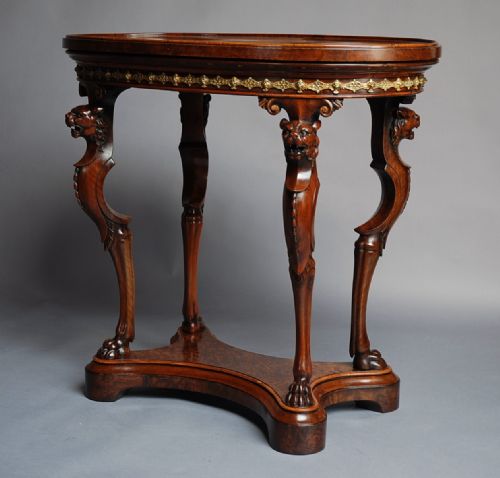 Mid 19th Century Burr Walnut Centre Table of Fine Quality