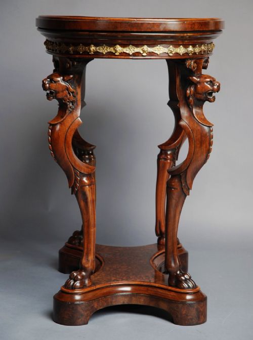 fig 5. Mid 19th century burr walnut centre table of fine quality