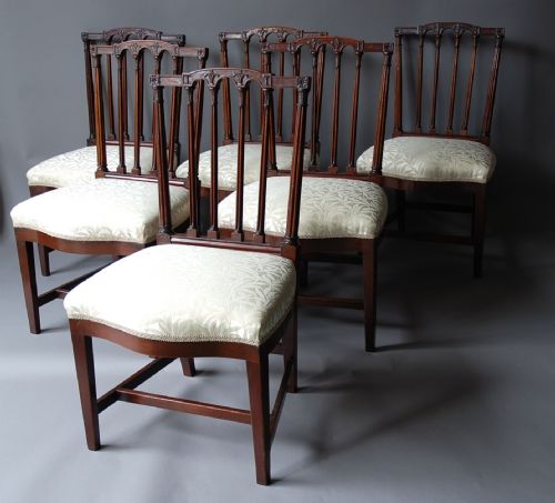 Set of Eight Mahogany Dining Chairs