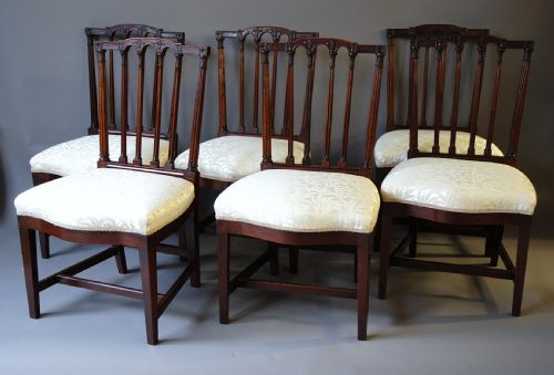fig 1. Set of eight mahogany dining chairs