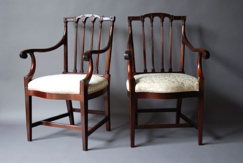 fig 3. Set of eight mahogany dining chairs