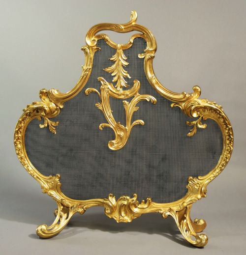 A Decorative Gilt Bronze (Ormolu) Fire Screen