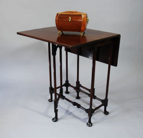 LATE 19TH CENTURY MAHOGANY DROP LEAF SPIDER TABLE - ADDITIONAL PHOTO 4