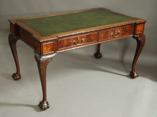 fig 1. Waring & Gillow mahogany writing table in the Chippendale style