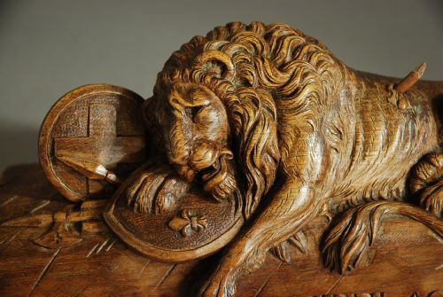 fig 1. Late 19th century Black Forest linden wood carving