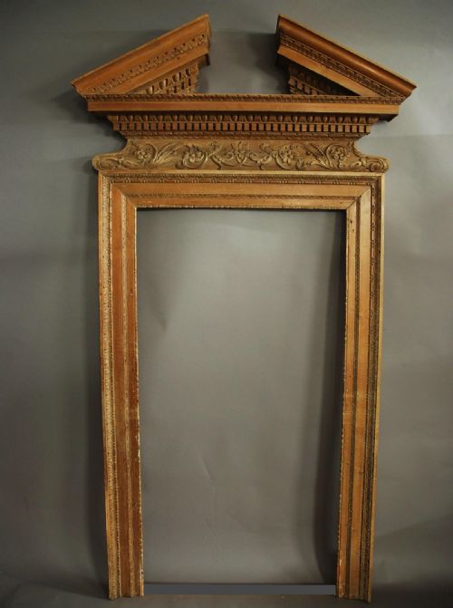 fig 1. Large impressive pair of mid 18th century pine door surrounds