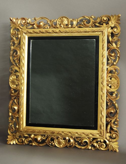 fig 1. Late 19th century Florentine carved gilt wood mirror