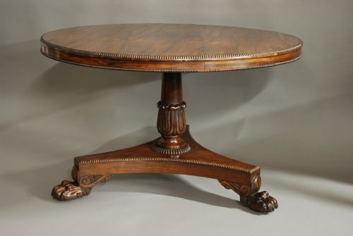 fig 1. William IV superbly figured rosewood table