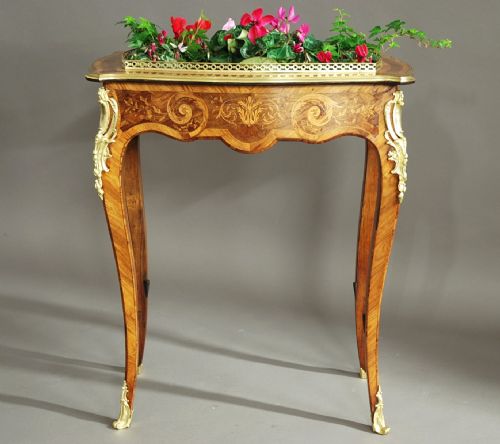 fig 1. Fine quality Edwards & Roberts inlaid plant stand or jardiniere