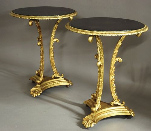 fig 2. Pair of French highly decorative painted cast iron tables
