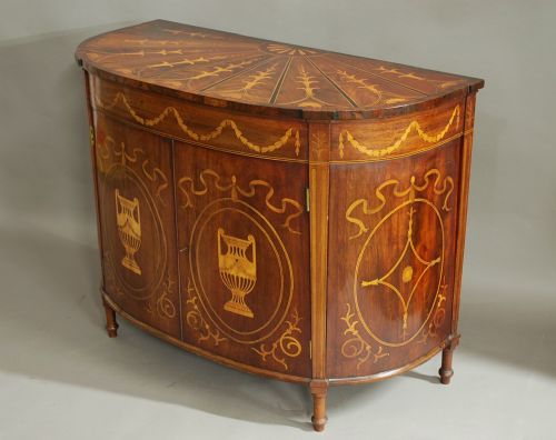 fig 1. Late 19th century mahogany commode in the Classical style of good patina
