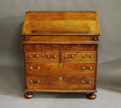 fig 1. Rare William & Mary late 17th century oak bureau 