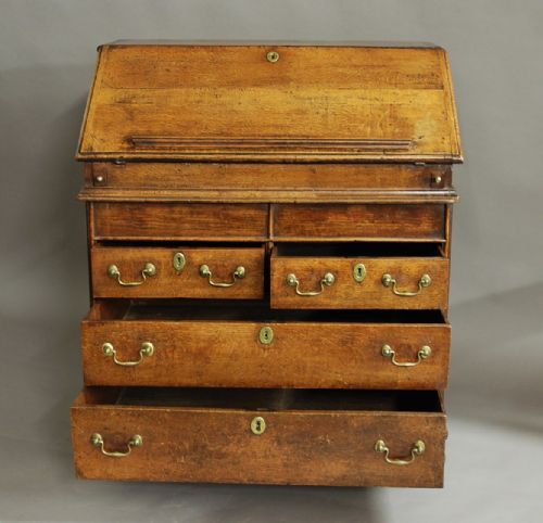 fig 3. Rare William & Mary late 17th century oak bureau 
