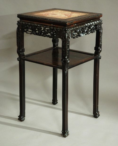 fig 1. Late 19th century square Chinese pot stand