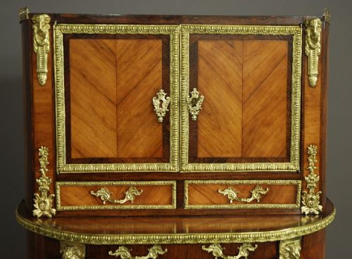 fig 2. Fine quality French 19thc tulip and Kingwood ladies dressing cabinet