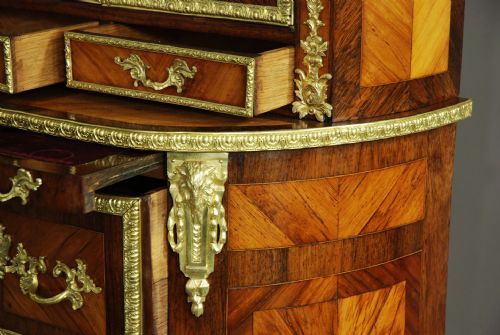 fig 4. Fine quality French 19thc tulip and Kingwood ladies dressing cabinet