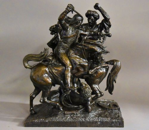 Large Fine Quality French Bronze Sculpture Titled 'Aboukir' by Jean Francois Theodore Gechter (1796-1844)