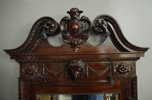 fig 3. Fine quality early 20thc mahogany pier mirror in the William Kent style