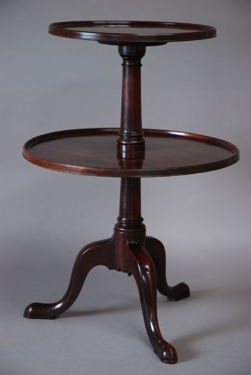 fig 1. Late 18th century mahogany dumb waiter of good proportions 