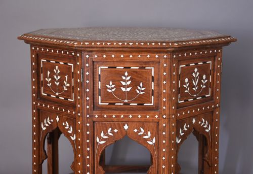 fig 3. Superb quality profusely inlaid Anglo Indian octagonal table