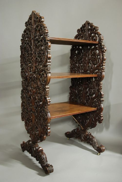 fig 1. Highly decorative mid 19thc Anglo Indian carved padouk buffet