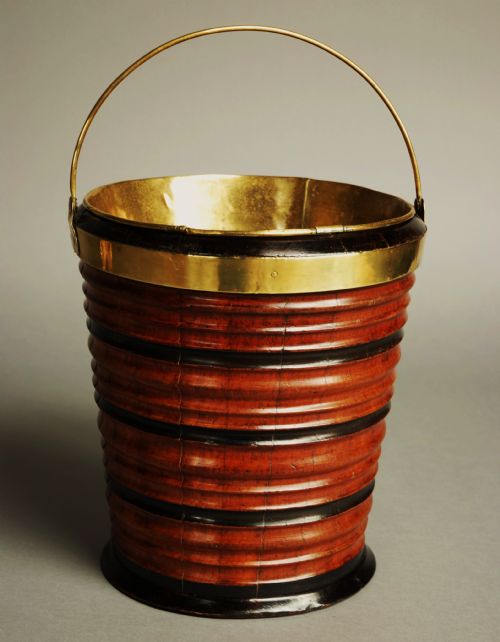 19th Century Dutch Sycamore Kettle Bucket of Good Patina
