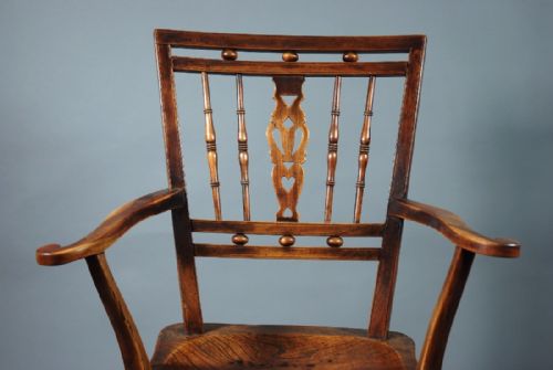 fig 3. Early 19thc Mendlesham fruitwood chair with elm seat, of good patina