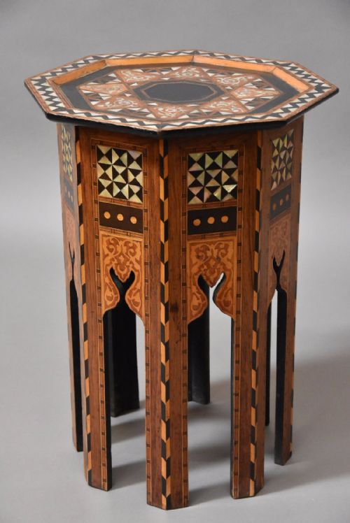 fig 1. Late 19th century Liberty & Co. inlaid octagonal table 