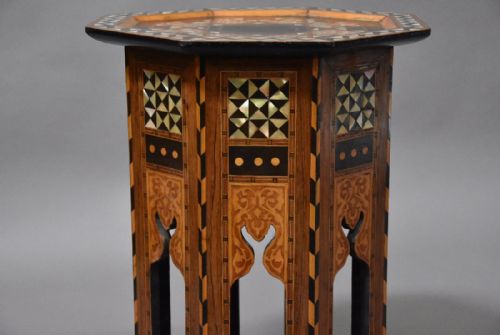 fig 3. Late 19th century Liberty & Co. inlaid octagonal table 